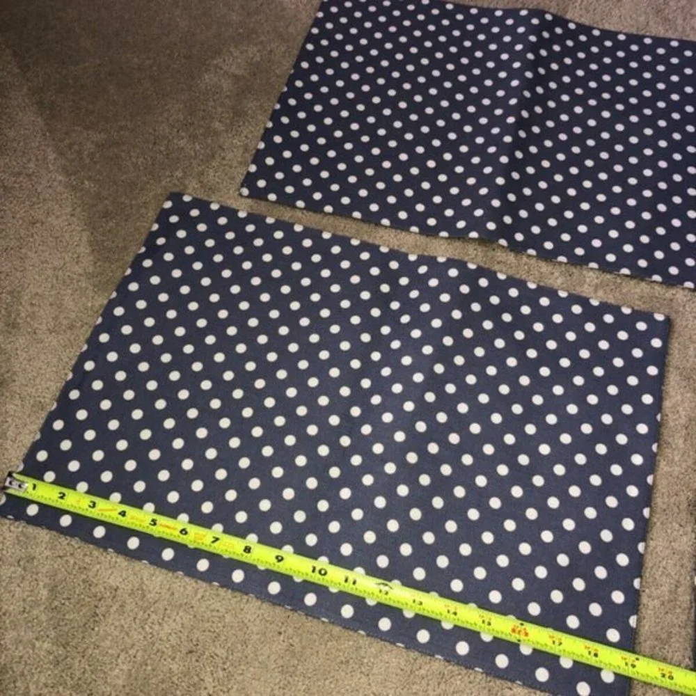 Spring Summer Easter‎ Placemats Table Mats set (4) Polka Dots Blue White